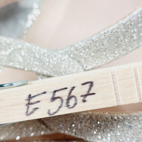 Stuart Weitzman Golden Glitter Heeled Slide Sandals E567 - Picture 12 of 12